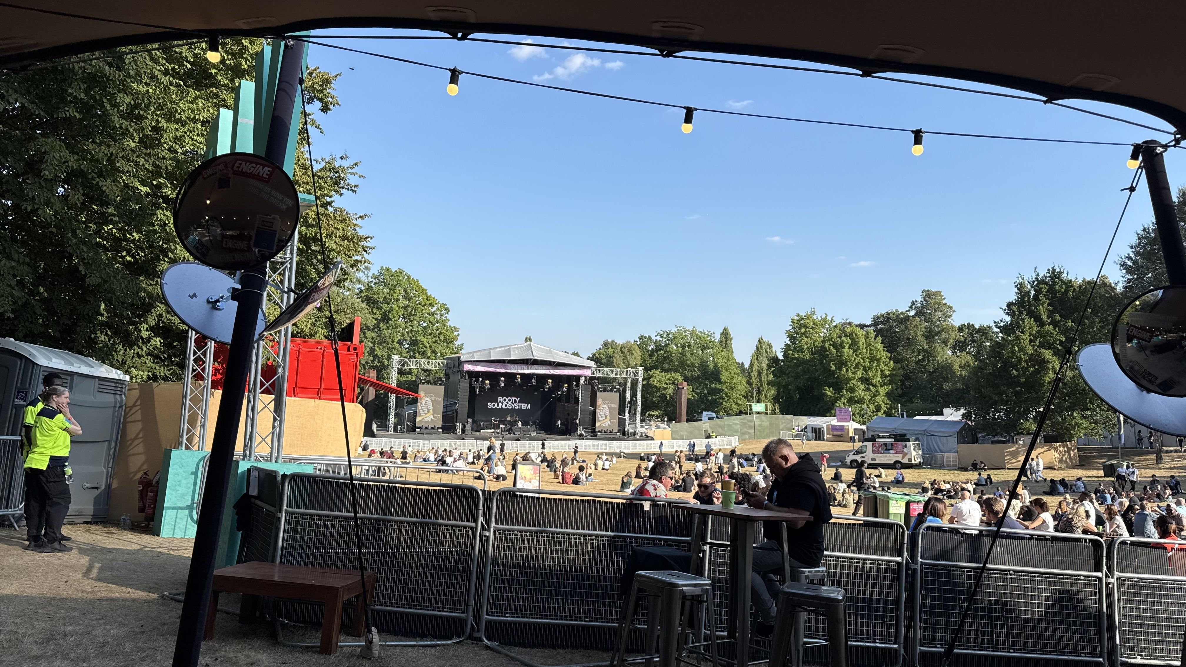 View from the sofa in the VIP area